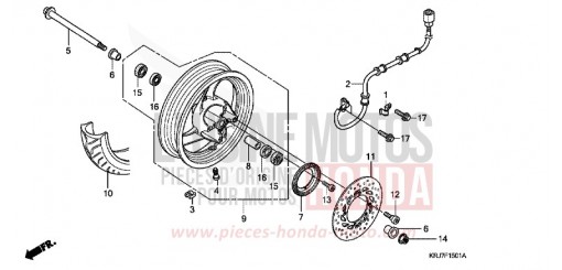 FRONT WHEEL (FES125A) (FES150A) FES125AB de 2011